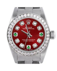 Rolex Oyster Perpetual 24mm Stainless Steel 6700-SS-RED-8D3E-BDS-OYS