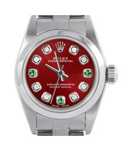 Rolex Oyster Perpetual 24mm Stainless Steel 6700-SS-RED-8D3E-SMT-OYS