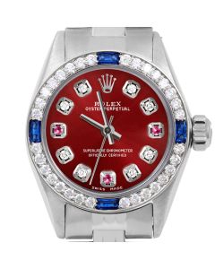 Rolex Oyster Perpetual 24mm Stainless Steel 6700-SS-RED-8D3R-4SPH-JBL