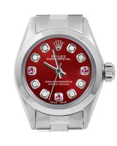 Rolex Oyster Perpetual 24mm Stainless Steel 6700-SS-RED-8D3R-SMT-JBL