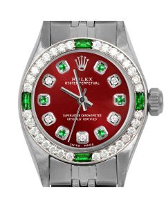 Rolex Oyster Perpetual 24mm Stainless Steel 6700-SS-RED-ADE-4EMD-JBL