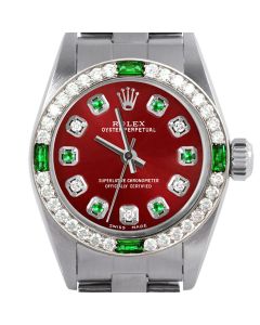 Rolex Oyster Perpetual 24mm Stainless Steel 6700-SS-RED-ADE-4EMD-OYS
