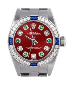 Rolex Oyster Perpetual 24mm Stainless Steel 6700-SS-RED-ADE-4SPH-OYS