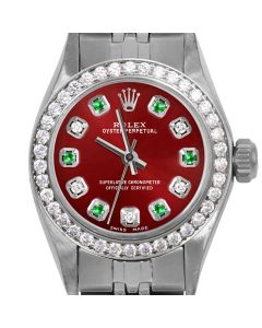 Rolex Oyster Perpetual 24mm Stainless Steel 6700-SS-RED-ADE-BDS-JBL