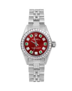 Rolex Oyster Perpetual 24mm Stainless Steel 6700-SS-RED-ADE-BDS-JBL-FD