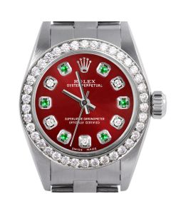 Rolex Oyster Perpetual 24mm Stainless Steel 6700-SS-RED-ADE-BDS-OYS