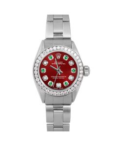 Rolex Oyster Perpetual 24mm Stainless Steel 6700-SS-RED-ADE-BDS-OYS-FD