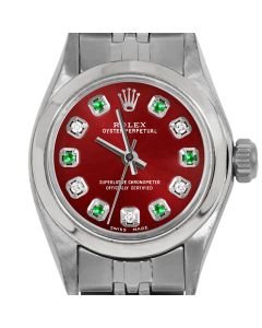 Rolex Oyster Perpetual 24mm Stainless Steel 6700-SS-RED-ADE-SMT-JBL