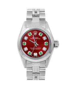 Rolex Oyster Perpetual 24mm Stainless Steel 6700-SS-RED-ADE-SMT-JBL-FD