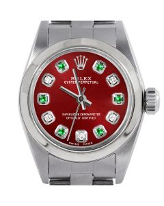 Rolex Oyster Perpetual 24mm Stainless Steel 6700-SS-RED-ADE-SMT-OYS