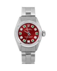 Rolex Oyster Perpetual 24mm Stainless Steel 6700-SS-RED-ADE-SMT-OYS-FD