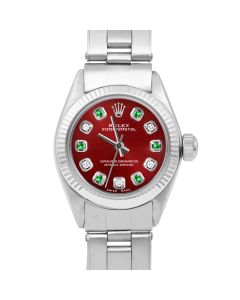 Rolex Oyster Perpetual 24mm Stainless Steel 6700-SS-RED-ADE-SMT-OYS-RV