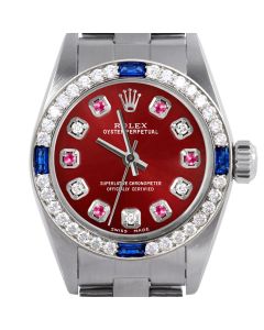 Rolex Oyster Perpetual 24mm Stainless Steel 6700-SS-RED-ADR-4SPH-OYS