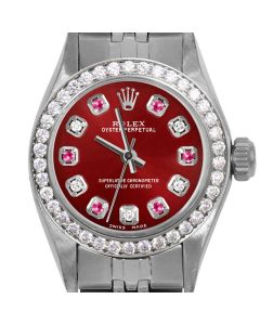 Rolex Oyster Perpetual 24mm Stainless Steel 6700-SS-RED-ADR-BDS-JBL