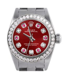 Rolex Oyster Perpetual 24mm Stainless Steel 6700-SS-RED-ADR-BDS-OYS