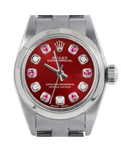 Rolex Oyster Perpetual 24mm Stainless Steel 6700-SS-RED-ADR-SMT-OYS