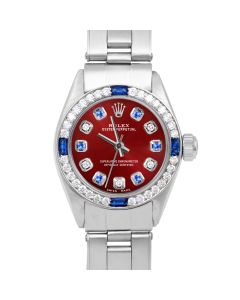 Rolex Oyster Perpetual 24mm Stainless Steel 6700-SS-RED-ADS-4SPH-OYS-RV