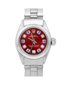 Rolex Oyster Perpetual 24mm Stainless Steel 6700-SS-RED-ADS-SMT-OYS-RV