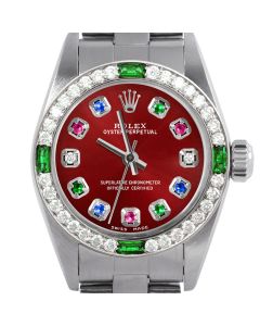Rolex Oyster Perpetual 24mm Stainless Steel 6700-SS-RED-ERDS-4EMD-OYS