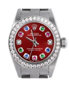 Rolex Oyster Perpetual 24mm Stainless Steel 6700-SS-RED-ERDS-BDS-OYS