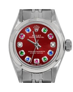 Rolex Oyster Perpetual 24mm Stainless Steel 6700-SS-RED-ERDS-SMT-JBL