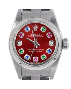 Rolex Oyster Perpetual 24mm Stainless Steel 6700-SS-RED-ERDS-SMT-OYS