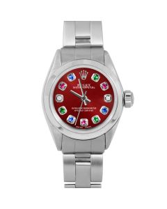 Rolex Oyster Perpetual 24mm Stainless Steel 6700-SS-RED-ERDS-SMT-OYS-FD