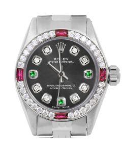 Rolex Oyster Perpetual 24mm Stainless Steel 6700-SS-RHO-8D3E-4RBY-JBL