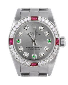 Rolex Oyster Perpetual 24mm Stainless Steel 6700-SS-SLT-8D3E-4RBY-OYS