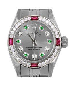Rolex Oyster Perpetual 24mm Stainless Steel 6700-SS-SLT-ADE-4RBY-JBL