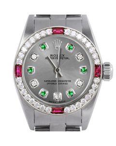 Rolex Oyster Perpetual 24mm Stainless Steel 6700-SS-SLT-ADE-4RBY-OYS