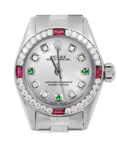 Rolex Oyster Perpetual 24mm Stainless Steel 6700-SS-SLV-8D3E-4RBY-JBL