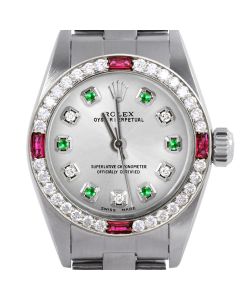Rolex Oyster Perpetual 24mm Stainless Steel 6700-SS-SLV-ADE-4RBY-OYS