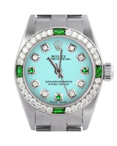 Rolex Oyster Perpetual 24mm Stainless Steel 6700-SS-TRQ-8D3E-4EMD-OYS
