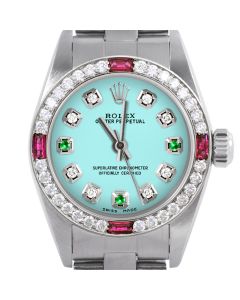 Rolex Oyster Perpetual 24mm Stainless Steel 6700-SS-TRQ-8D3E-4RBY-OYS