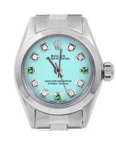 Rolex Oyster Perpetual 24mm Stainless Steel 6700-SS-TRQ-8D3E-SMT-JBL
