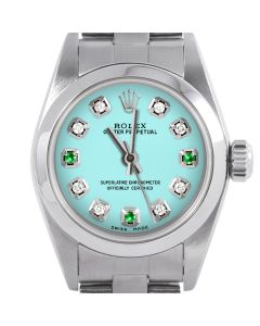 Rolex Oyster Perpetual 24mm Stainless Steel 6700-SS-TRQ-8D3E-SMT-OYS