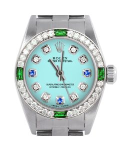 Rolex Oyster Perpetual 24mm Stainless Steel 6700-SS-TRQ-8D3S-4EMD-OYS
