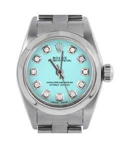 Rolex Oyster Perpetual 24mm Stainless Steel 6700-SS-TRQ-DIA-AM-SMT-OYS