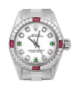 Rolex Oyster Perpetual 24mm Stainless Steel 6700-SS-WHT-8D3E-4RBY-JBL