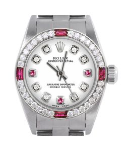 Rolex Oyster Perpetual 24mm Stainless Steel 6700-SS-WHT-8D3R-4RBY-OYS