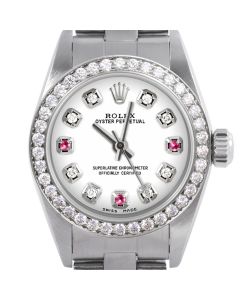 Rolex Oyster Perpetual 24mm Stainless Steel 6700-SS-WHT-8D3R-BDS-OYS