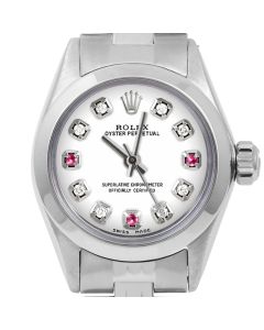 Rolex Oyster Perpetual 24mm Stainless Steel 6700-SS-WHT-8D3R-SMT-JBL