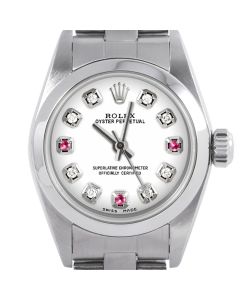 Rolex Oyster Perpetual 24mm Stainless Steel 6700-SS-WHT-8D3R-SMT-OYS