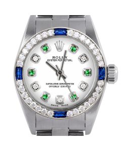 Rolex Oyster Perpetual 24mm Stainless Steel 6700-SS-WHT-ADE-4SPH-OYS