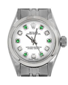 Rolex Oyster Perpetual 24mm Stainless Steel 6700-SS-WHT-ADE-SMT-JBL