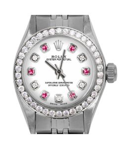Rolex Oyster Perpetual 24mm Stainless Steel 6700-SS-WHT-ADR-BDS-JBL