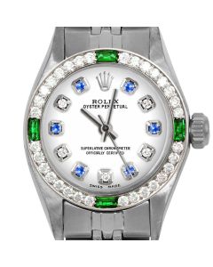 Rolex Oyster Perpetual 24mm Stainless Steel 6700-SS-WHT-ADS-4EMD-JBL