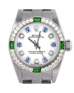 Rolex Oyster Perpetual 24mm Stainless Steel 6700-SS-WHT-ADS-4EMD-OYS