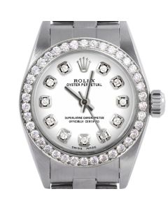 Rolex Oyster Perpetual 24mm Stainless Steel 6700-SS-WHT-DIA-AM-BDS-OYS